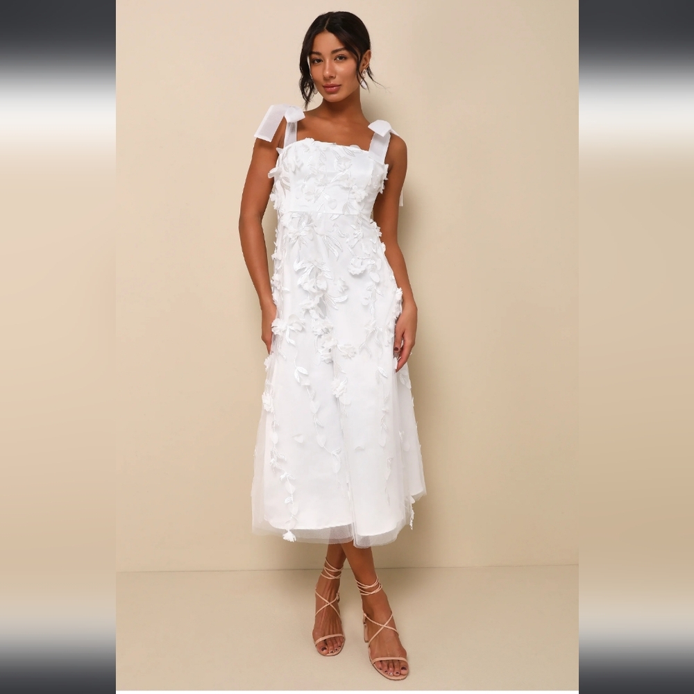 Lulu's White Midi Dress